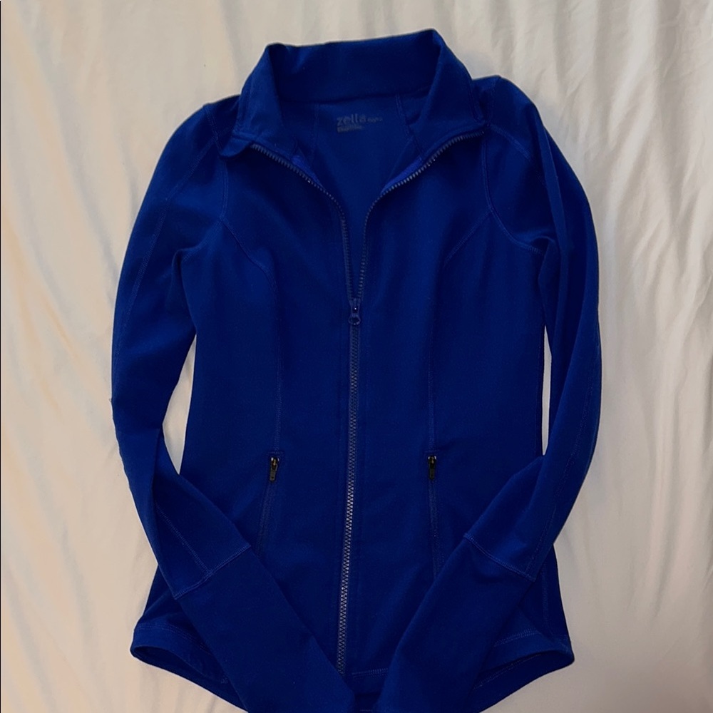 Zella Blue Full-Zip Jacket
